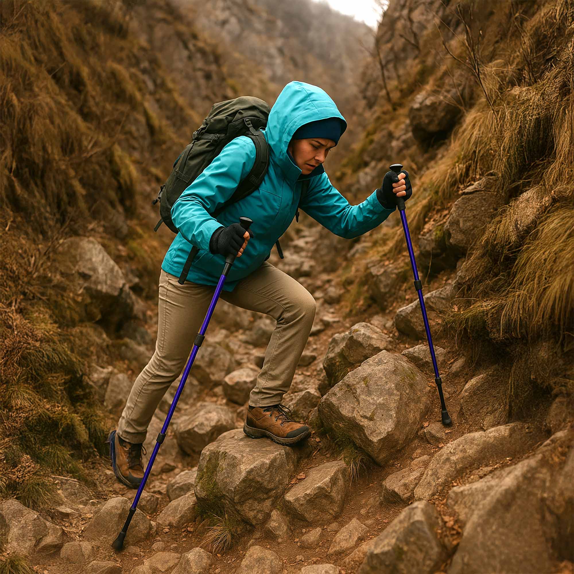2x Kijki Nordic Walking do Chodzenia Trekingowe Kije Trekkingowe Teleskopowe - Image 5