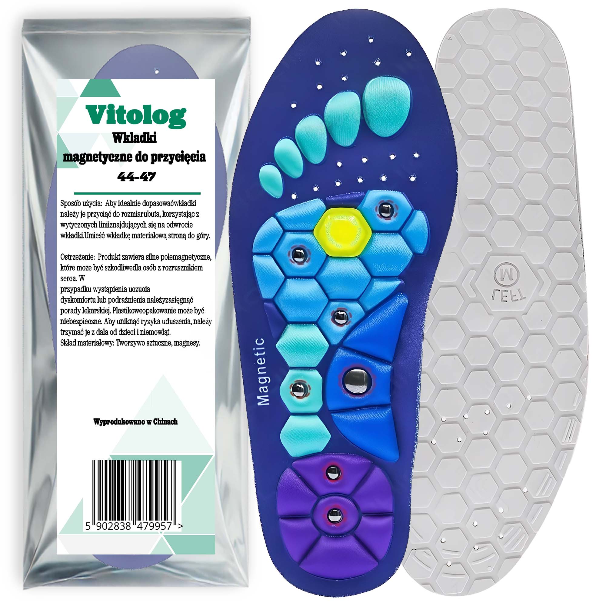 Magnetické Masážne Akupresúrne Vložky Do Topánok S Magnetmi Zdravotné Ortopedické - Image 13