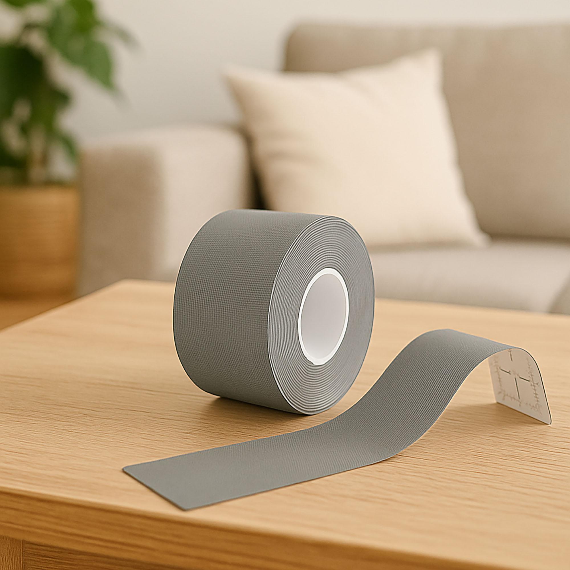 Šedý Kineziologický tejp 5mx5cm Vodotesný Elastický na bolesť svalov - Image 5