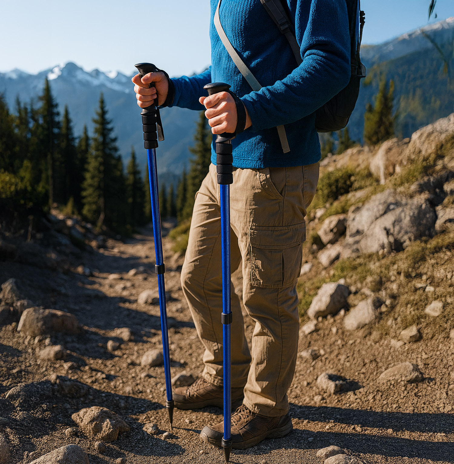 2x Kijki Nordic Walking do Chodzenia Trekingowe Kije Trekkingowe Teleskopowe - Image 3