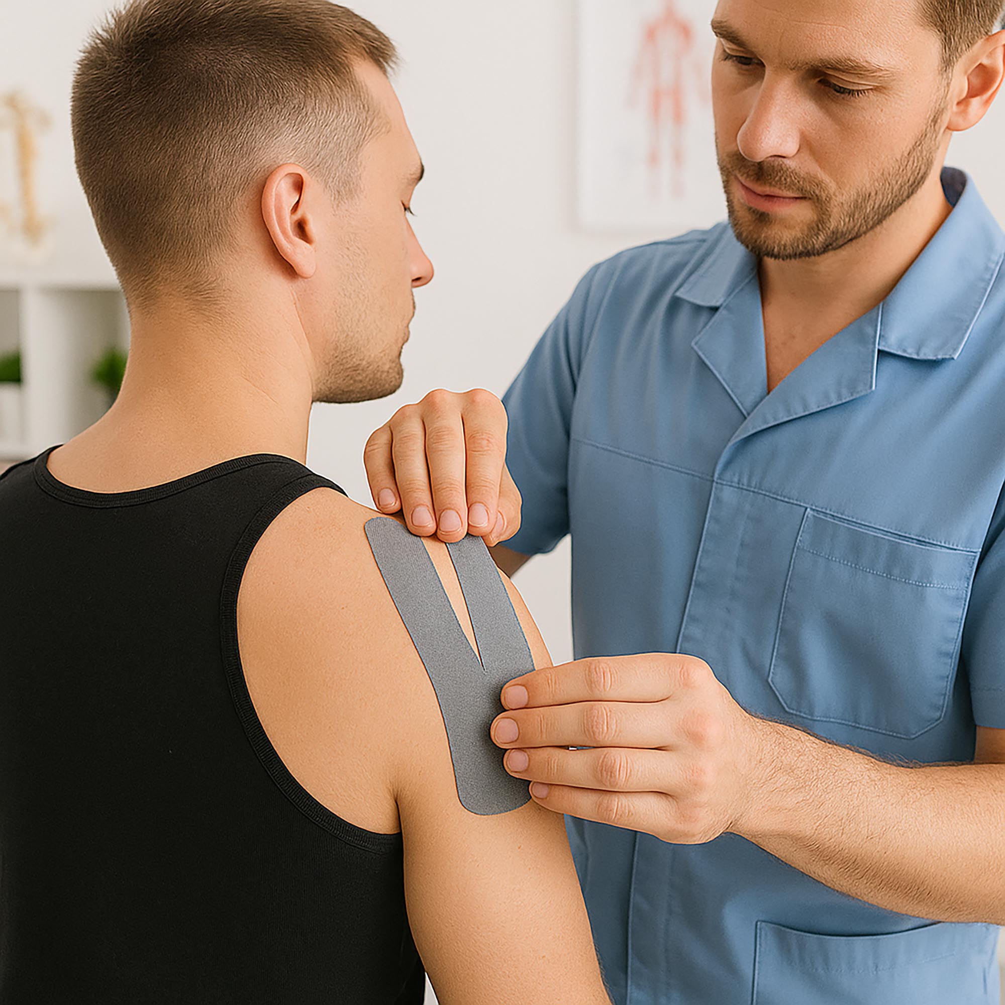 Šedý Kineziologický tejp 5mx5cm Vodotesný Elastický na bolesť svalov - Image 2