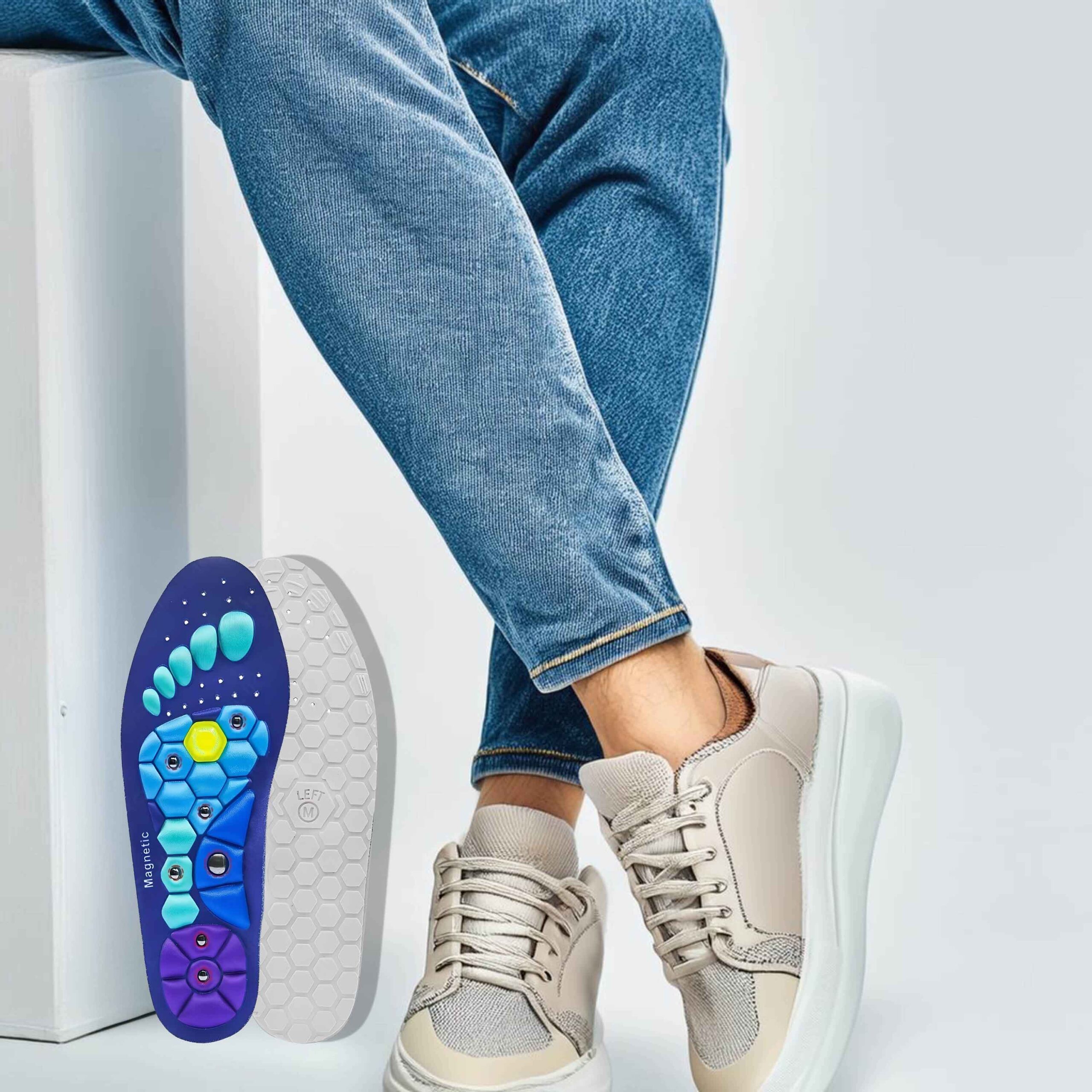 Magnetické Masážne Akupresúrne Vložky Do Topánok S Magnetmi Zdravotné Ortopedické - Image 6
