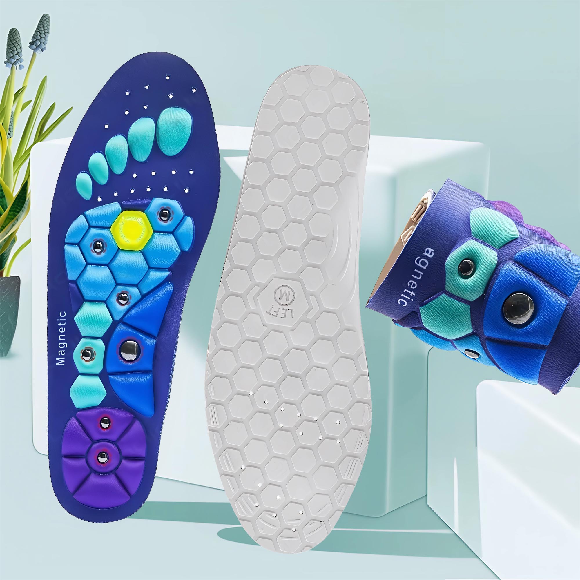 Magnetické Masážne Akupresúrne Vložky Do Topánok S Magnetmi Zdravotné Ortopedické - Image 10