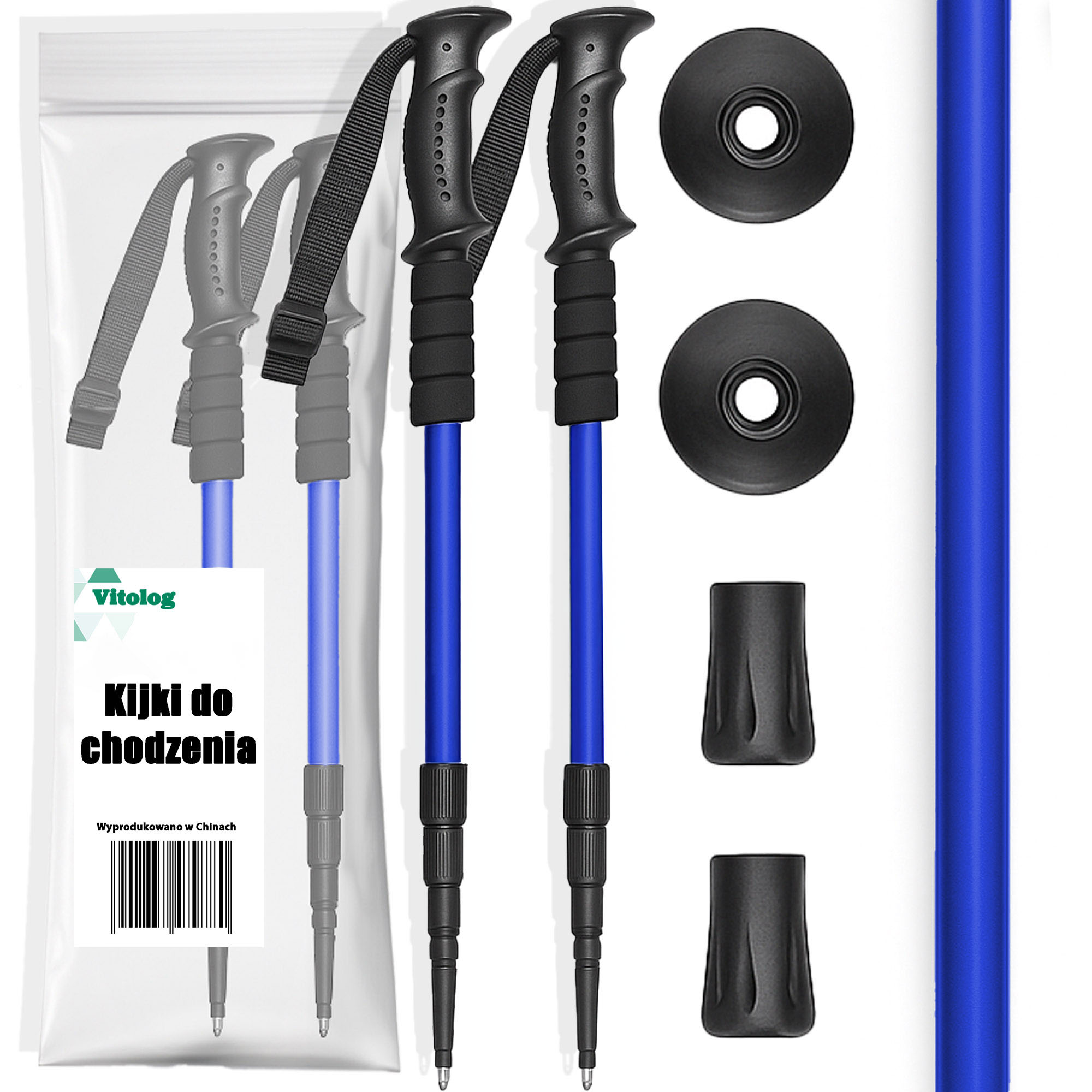 2x Kijki Nordic Walking do Chodzenia Trekingowe Kije Trekkingowe Teleskopowe